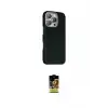 ieg™ iPhone 16 Pro Max Kılıf Kozmos Klasik Prime - Siyah Buffer Cam Ekran Koruyucu