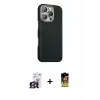 ieg™ iPhone 16 Pro Max Kılıf Kozmos Klasik Prime - Siyah Buffer Cam Ekran Koruyucu + Bilvis Titan Kamera Lens - TMGI