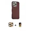 ieg™ iPhone 16 Pro Max Kılıf Kozmos Klasik Prime - Siyah Buffer Cam Ekran Koruyucu + Pers Alüminyum Kamera Lens - CLTM
