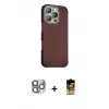 ieg™ iPhone 16 Pro Max Kılıf Kozmos Klasik Prime - Siyah Buffer Cam Ekran Koruyucu + Pers Alüminyum Kamera Lens - GI