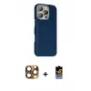 ieg™ iPhone 16 Pro Max Kılıf Kozmos Klasik Prime - Siyah Buffer Hayalet Cam Ekran Koruyucu + Pers Alüminyum Kamera Lens - CLTM