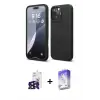 ieg™ iPhone 16 Pro Max Kılıf Kozmos Yansıma Özel Seri - Siyah Bilvis 5in1 3D Magic Cam Ekran Koruyucu + Bilvis Titan Kamera Lens - SH