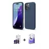 ieg™ iPhone 16 Pro Max Kılıf Kozmos Yansıma Özel Seri - Siyah Bilvis 5in1 5D Magic Hayalet Cam Ekran Koruyucu + Bilvis Titan Kamera Lens - SH
