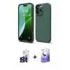 ieg™ iPhone 16 Pro Max Kılıf Kozmos Yansıma Özel Seri - Siyah Bilvis 5in1 5D Magic Hayalet Cam Ekran Koruyucu + Bilvis Titan Kamera Lens - SH