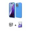 ieg™ iPhone 16 Pro Max Kılıf Kozmos Yansıma Özel Seri - Siyah Bilvis 5in1 5D Magic Hayalet Cam Ekran Koruyucu + Pers Alüminyum Kamera Lens - GI