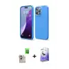 ieg™ iPhone 16 Pro Max Kılıf Kozmos Yansıma Özel Seri - Siyah Bilvis 5in1 5D Magic Hayalet Cam Ekran Koruyucu + Raze Metal Kamera Lens - NLGY