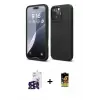 ieg™ iPhone 16 Pro Max Kılıf Kozmos Yansıma Özel Seri - Siyah Buffer Cam Ekran Koruyucu + Bilvis Titan Kamera Lens - SH