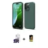ieg™ iPhone 16 Pro Max Kılıf Kozmos Yansıma Özel Seri - Siyah Buffer Cam Ekran Koruyucu + Bilvis Titan Kamera Lens - SH