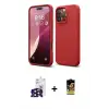 ieg™ iPhone 16 Pro Max Kılıf Kozmos Yansıma Özel Seri - Siyah Buffer Cam Ekran Koruyucu + Bilvis Titan Kamera Lens - SH