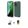 ieg™ iPhone 16 Pro Max Kılıf Kozmos Yansıma Özel Seri - Siyah Buffer Cam Ekran Koruyucu + Bilvis Titan Kamera Lens - TMGI
