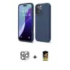 ieg™ iPhone 16 Pro Max Kılıf Kozmos Yansıma Özel Seri - Siyah Buffer Cam Ekran Koruyucu + Pers Alüminyum Kamera Lens - GI