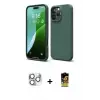 ieg™ iPhone 16 Pro Max Kılıf Kozmos Yansıma Özel Seri - Siyah Buffer Cam Ekran Koruyucu + Pers Alüminyum Kamera Lens - GS