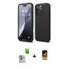 ieg™ iPhone 16 Pro Max Kılıf Kozmos Yansıma Özel Seri - Siyah Buffer Cam Ekran Koruyucu + Raze Metal Kamera Lens - NLGY