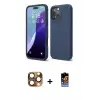 ieg™ iPhone 16 Pro Max Kılıf Kozmos Yansıma Özel Seri - Siyah Buffer Hayalet Cam Ekran Koruyucu + Pers Alüminyum Kamera Lens - CLTM