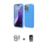 ieg™ iPhone 16 Pro Max Kılıf Kozmos Yansıma Özel Seri - Siyah Buffer Hayalet Cam Ekran Koruyucu + Pers Alüminyum Kamera Lens - GS