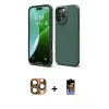 ieg™ iPhone 16 Pro Max Kılıf Kozmos Yansıma Özel Seri - Siyah Buffer Hayalet Cam Ekran Koruyucu + Pers Alüminyum Kamera Lens - CLTM