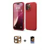 ieg™ iPhone 16 Pro Max Kılıf Kozmos Yansıma Özel Seri - Siyah Buffer Hayalet Cam Ekran Koruyucu + Pers Alüminyum Kamera Lens - CLTM
