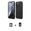 ieg™ iPhone 16 Pro Max Kılıf Kozmos Yansıma Özel Seri - Siyah Buffer Hayalet Cam Ekran Koruyucu + PVD Metal Kamera Lens - GD
