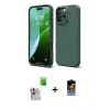 ieg™ iPhone 16 Pro Max Kılıf Kozmos Yansıma Özel Seri - Siyah Buffer Hayalet Cam Ekran Koruyucu + Raze Metal Kamera Lens - NLGY