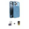 ieg™ iPhone 16 Pro Max Kılıf Kutup Doku Serisi - Siyah Buffer Cam Ekran Koruyucu + Bilvis Titan Kamera Lens - TMGI