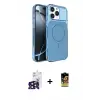 ieg™ iPhone 16 Pro Max Kılıf Kutup Doku Serisi - Siyah Buffer Cam Ekran Koruyucu + Bilvis Titan Kamera Lens - SH
