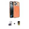 ieg™ iPhone 16 Pro Max Kılıf Kutup Doku Serisi - Siyah Buffer Cam Ekran Koruyucu + Bilvis Titan Kamera Lens - TMGI