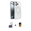 ieg™ iPhone 16 Pro Max Kılıf Kutup Doku Serisi - Siyah Buffer Cam Ekran Koruyucu + Bilvis Titan Kamera Lens - SH