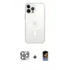 ieg™ iPhone 16 Pro Max Kılıf Kutup Klasik Serisi - Siyah Buffer Hayalet Cam Ekran Koruyucu + Pers Alüminyum Kamera Lens - GI