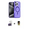 ieg™ iPhone 16 Pro Max Kılıf Nova Asil Prime - Siyah Buffer Cam Ekran Koruyucu + Bilvis Titan Kamera Lens - SH
