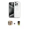 ieg™ iPhone 16 Pro Max Kılıf Nova Asil Prime - Siyah Buffer Cam Ekran Koruyucu + Pers Alüminyum Kamera Lens - CLTM