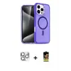 ieg™ iPhone 16 Pro Max Kılıf Nova Asil Prime - Siyah Buffer Cam Ekran Koruyucu + Pers Alüminyum Kamera Lens - GS