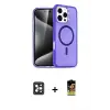 ieg™ iPhone 16 Pro Max Kılıf Nova Asil Prime - Siyah Buffer Cam Ekran Koruyucu + PVD Metal Kamera Lens - SH