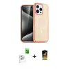 ieg™ iPhone 16 Pro Max Kılıf Nova Asil Prime - Siyah Buffer Cam Ekran Koruyucu + Raze Metal Kamera Lens - BZ