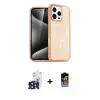 ieg™ iPhone 16 Pro Max Kılıf Nova Asil Prime - Siyah Buffer Hayalet Cam Ekran Koruyucu + Bilvis Titan Kamera Lens - SH