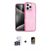 ieg™ iPhone 16 Pro Max Kılıf Nova Asil Prime - Siyah Buffer Hayalet Cam Ekran Koruyucu + Bilvis Titan Kamera Lens - SH