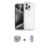 ieg™ iPhone 16 Pro Max Kılıf Nova Asil Prime - Siyah Joko Magic 5D Cam + Pers Alüminyum Kamera Lens - GI