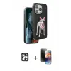 ieg™ iPhone 16 Pro Max Kılıf Nova Form Koleksiyonu - Siyah 3D Antistatik Mat Seramik Nano Ekran Koruyucu + PVD Metal Kamera Lens - GS