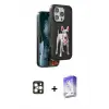 ieg™ iPhone 16 Pro Max Kılıf Nova Form Koleksiyonu - Siyah Bilvis 5in1 3D Magic Cam Ekran Koruyucu + PVD Metal Kamera Lens - GD