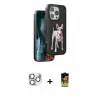 ieg™ iPhone 16 Pro Max Kılıf Nova Form Koleksiyonu - Siyah Buffer Cam Ekran Koruyucu + Pers Alüminyum Kamera Lens - GS