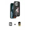 ieg™ iPhone 16 Pro Max Kılıf Nova Form Koleksiyonu - Siyah Buffer Cam Ekran Koruyucu + PVD Metal Kamera Lens - GS
