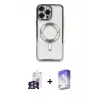 ieg™ iPhone 16 Pro Max Kılıf Nova Işık Özel Seri - Siyah Bilvis 5in1 3D Magic Cam Ekran Koruyucu + Bilvis Titan Kamera Lens - GS