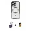 ieg™ iPhone 16 Pro Max Kılıf Nova Işık Özel Seri - Siyah Buffer Cam Ekran Koruyucu + Bilvis Titan Kamera Lens - GS