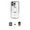 ieg™ iPhone 16 Pro Max Kılıf Nova Işık Özel Seri - Siyah Buffer Cam Ekran Koruyucu + PVD Metal Kamera Lens - SH