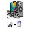 ieg™ iPhone 16 Pro Max Kılıf Nova Minimal Serisi - Siyah Bilvis 5in1 3D Magic Cam Ekran Koruyucu + Bilvis Titan Kamera Lens - GS