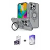 ieg™ iPhone 16 Pro Max Kılıf Nova Minimal Serisi - Siyah Bilvis 5in1 3D Magic Cam Ekran Koruyucu + Bilvis Titan Kamera Lens - GS