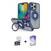 ieg™ iPhone 16 Pro Max Kılıf Nova Minimal Serisi - Siyah Bilvis 5in1 3D Magic Cam Ekran Koruyucu + Bilvis Titan Kamera Lens - GS
