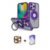 ieg™ iPhone 16 Pro Max Kılıf Nova Minimal Serisi - Siyah Bilvis 5in1 3D Magic Cam Ekran Koruyucu + Pers Alüminyum Kamera Lens - CLTM