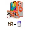 ieg™ iPhone 16 Pro Max Kılıf Nova Minimal Serisi - Siyah Bilvis 5in1 3D Magic Cam Ekran Koruyucu + Pers Alüminyum Kamera Lens - CLTM