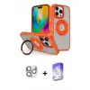 ieg™ iPhone 16 Pro Max Kılıf Nova Minimal Serisi - Siyah Bilvis 5in1 3D Magic Cam Ekran Koruyucu + Pers Alüminyum Kamera Lens - GS