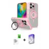 ieg™ iPhone 16 Pro Max Kılıf Nova Minimal Serisi - Siyah Bilvis 5in1 3D Magic Cam Ekran Koruyucu + Raze Metal Kamera Lens - BZ